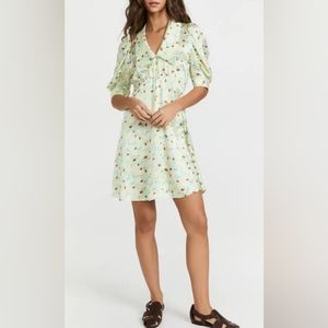 Lee Mathews Bella Mini Dress In Lemon Multi